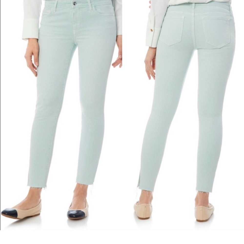 Sam Edelman The Kitten Mid Rise Skinny Ankle in Mint Green